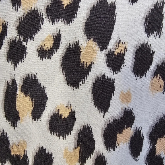 LOFT Black and White Animal Print Dress - Picture 3 of 13